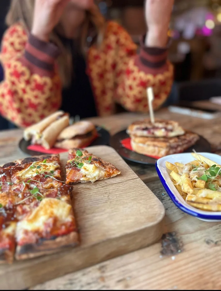 Pizza and sandwiches from the art-ful menu